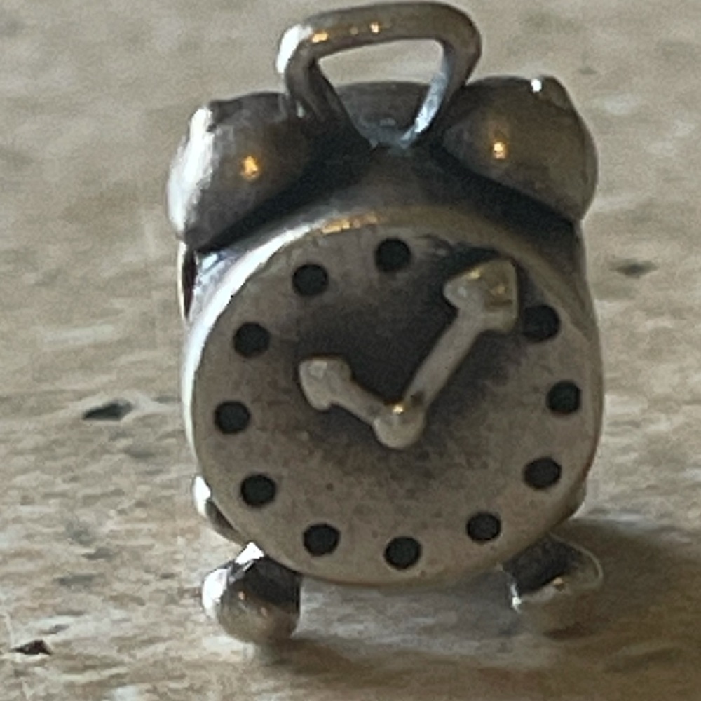 Retired Pandora alarm clock charm